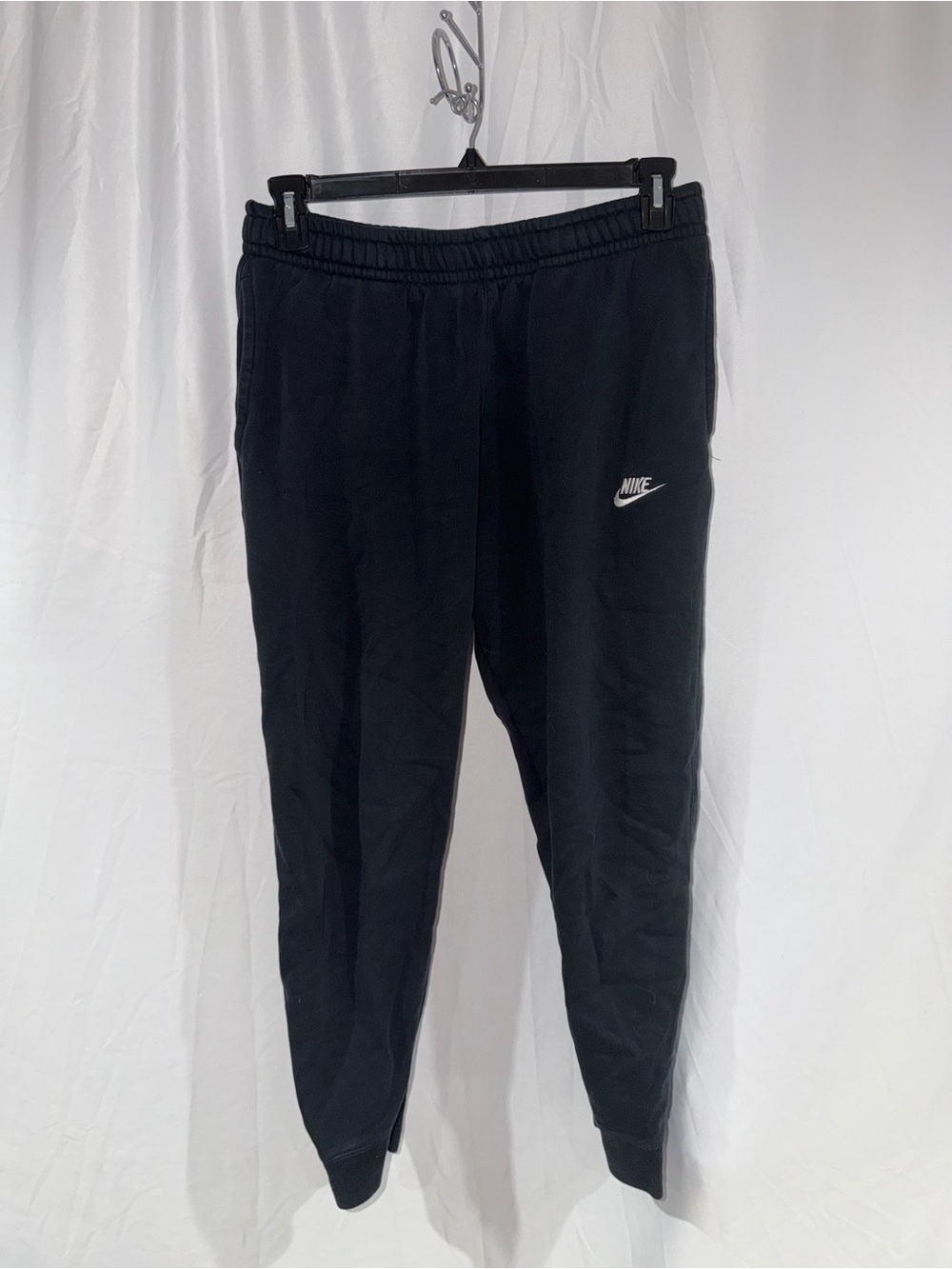 Nike Jogger Sweatpants Black White Logo Swoosh